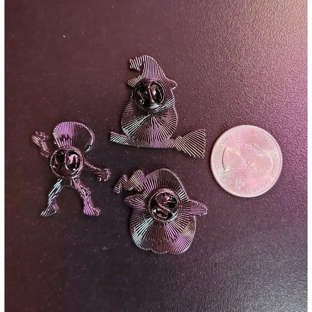 cute Halloween characters enamel pin set -‎ witch owl, skeleton, pumpkin